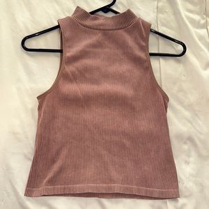 Eye Candy pink large sleeveless mock neck